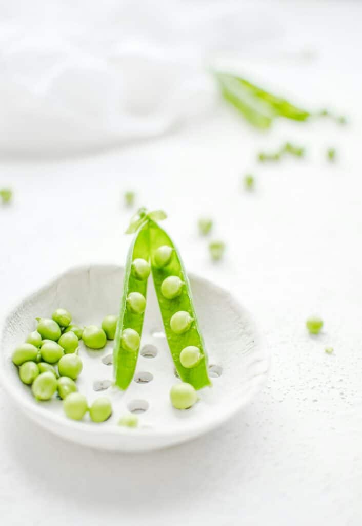 assiette de petits pois