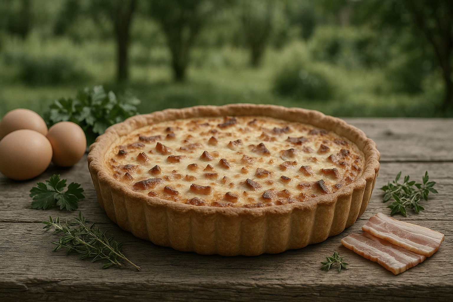 Quiche lorraine sans lait : classique & version v&eacute;g&eacute;tale + astuces pour une garniture cr&eacute;meuse
