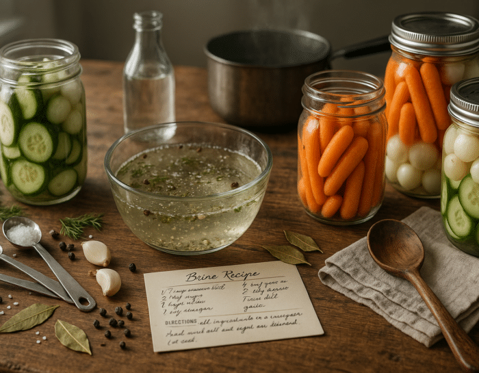 Saumure pour lactofermentation : tableaux de salinité selon légumes + recettes types